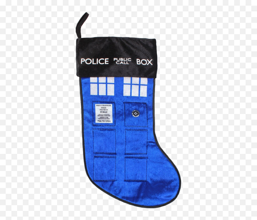 Doctor Who - Tardis Christmas Stocking Doctor Who Tardis Emoji,Tardis Emoticon Facebook