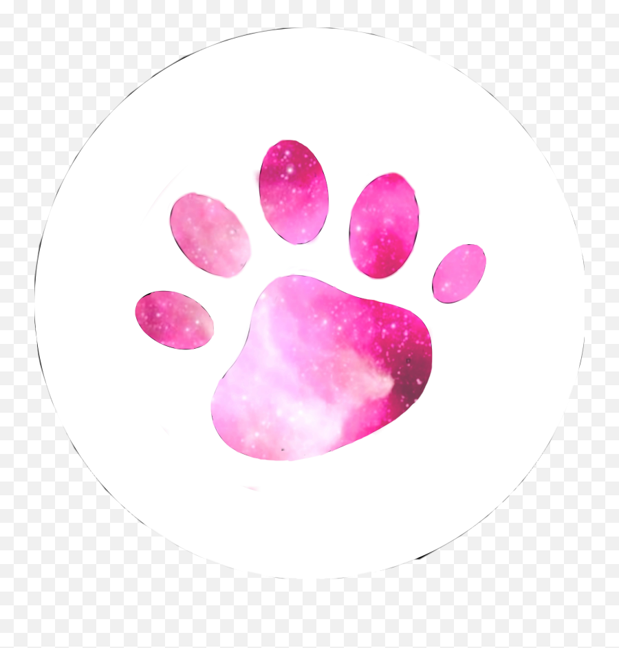 Pawprint Galaxy Cute A Pink Galaxy Paw - Dot Emoji,Pawprint Emoji