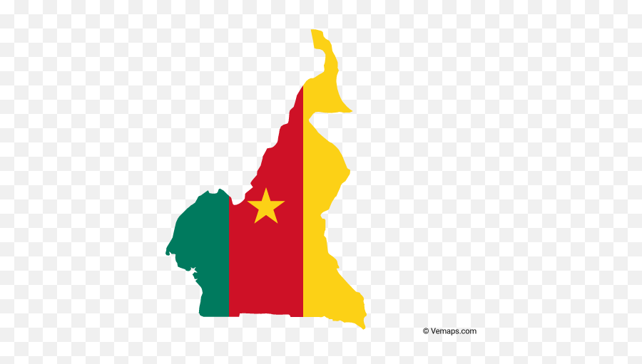 Flag Map Of Cameroon Free Vector Maps Map Vector Vector - Cameroon Flag Map Emoji,African American Flag Emoji
