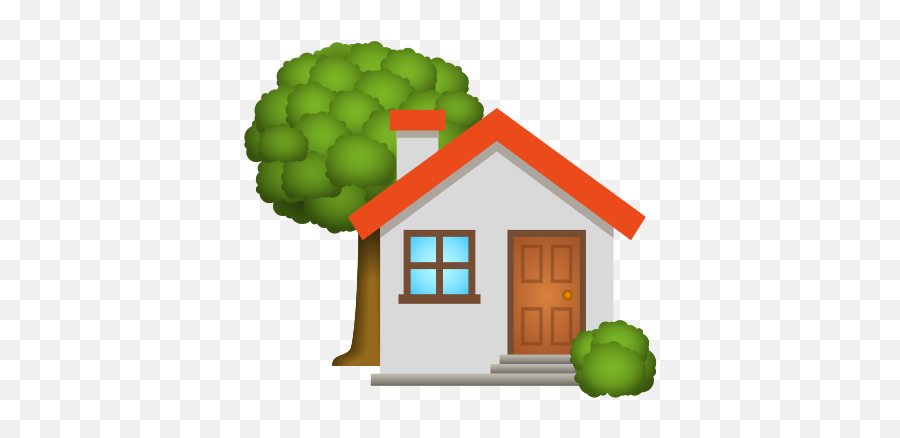 Icône House With Garden - Casa Icona Emoji,Apartment Emoji