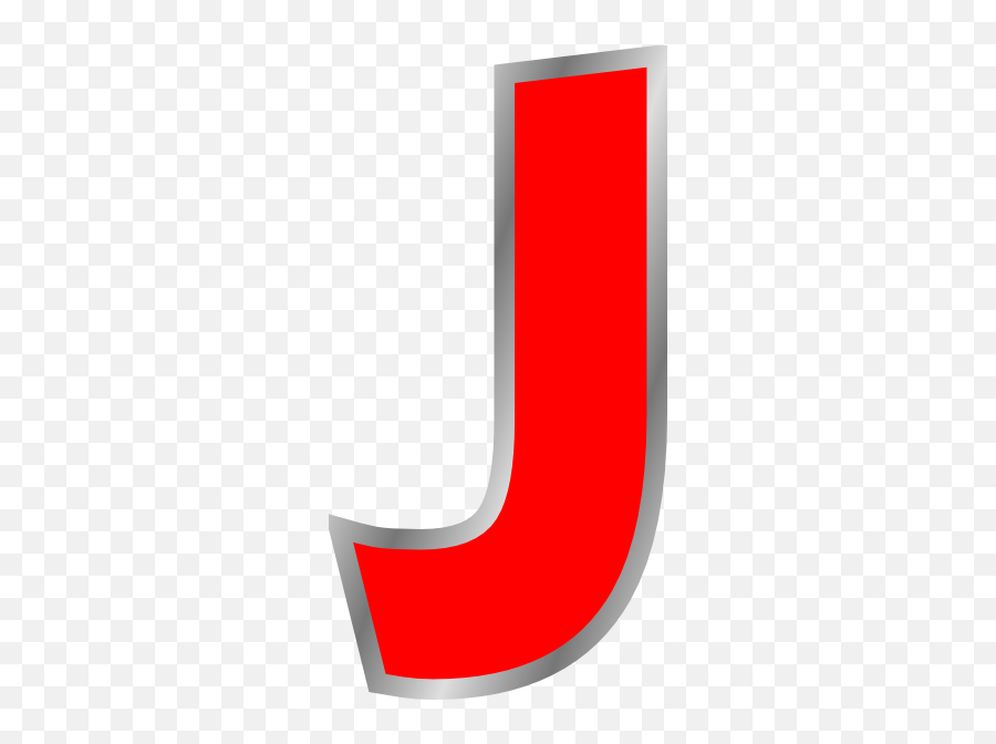 J Huruf - Clip Art Library J Clipart Red Emoji,Emoticons Huruf