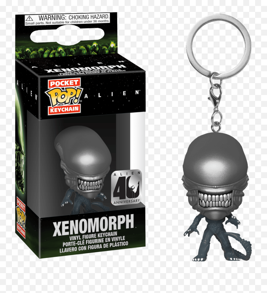 Alien - Xenomorph 40th Anniversary Pocket Pop Vinyl Keychain Alien Pocket Pop Emoji,Translucent Baymax Funko Pop Emoticon