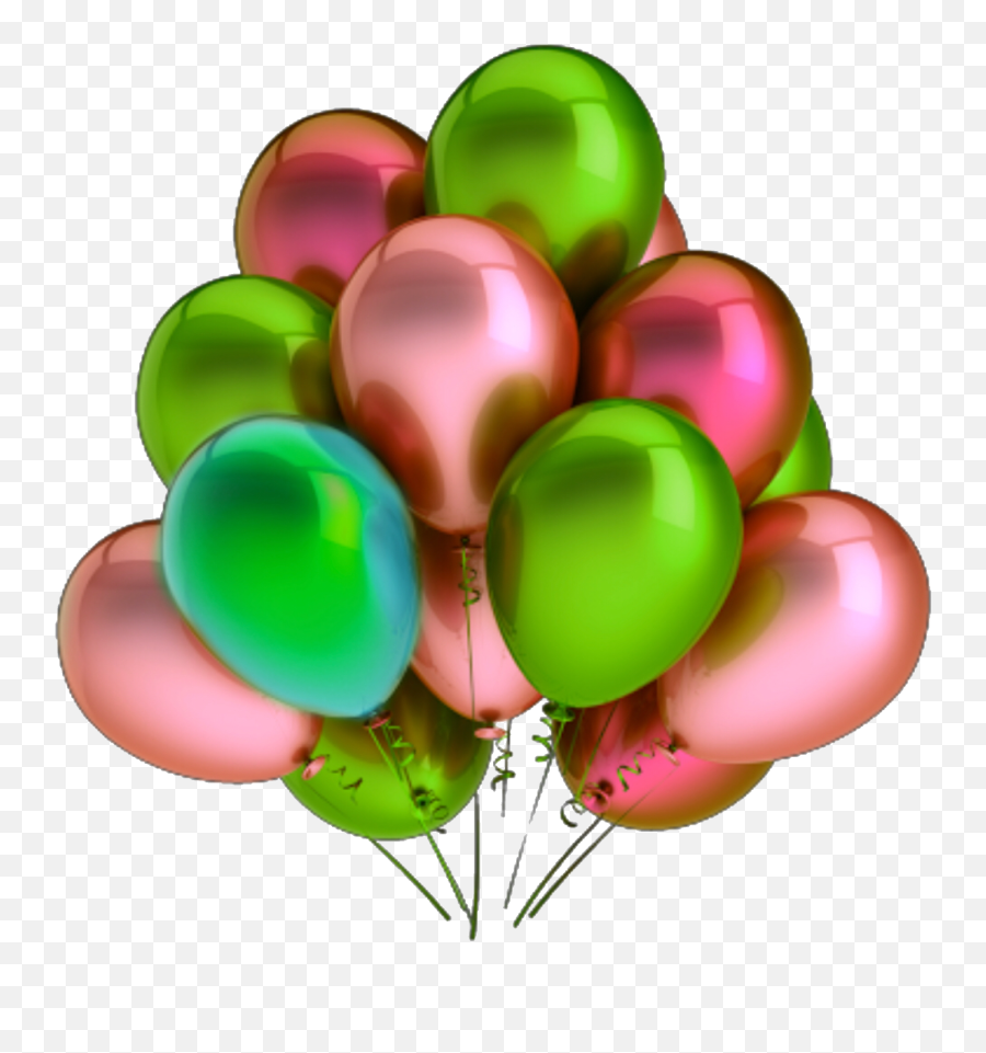 Globos Colourful Sticker Hbd Happybirthday Clipart - Full Pink And Violet Balloons Png Emoji,Emojis Globos