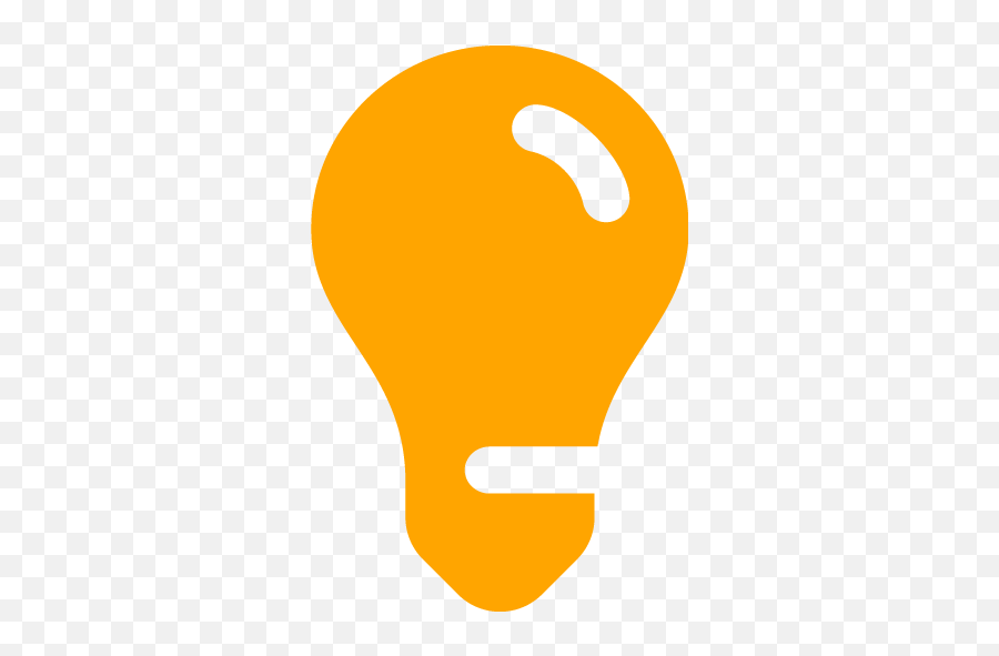 Orange Light Bulb 5 Icon - Light Bulb Icon Brown Emoji,Lightbulb Emoticon Facebook