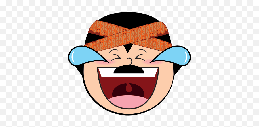 Funny Man Cartoon Face - Happy Emoji,Mustache Man Winking Emoji