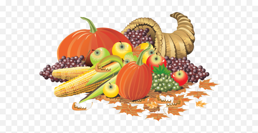 Colorful Clip Art For The Fall Season - Transparent Background Cornucopia Clipart Emoji,Thanksgiving Tree Emoticon