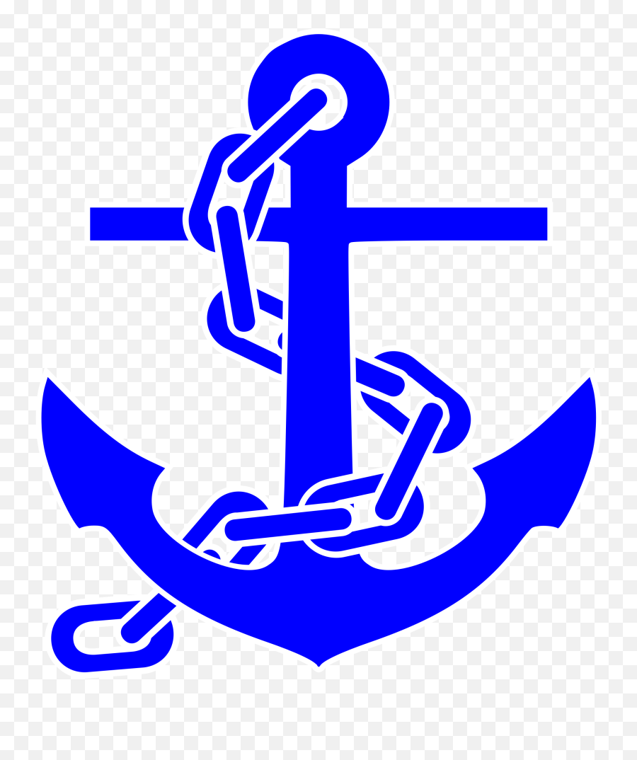 Navy Blue Anchor Clip Art Skulptura - Anchor With Chain Clipart Emoji,Eagle Globe And Anchor Emoji