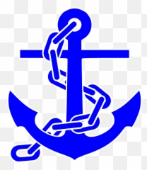Navy Blue Anchor Clip Art Skulptura - Anchor With Chain Clipart Emoji,Eagle Globe And Anchor Emoji