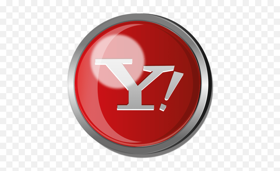 Yahoo Round Metal Button - Transparent Png U0026 Svg Vector File Solid Emoji,Emoticon Sick Yahoo