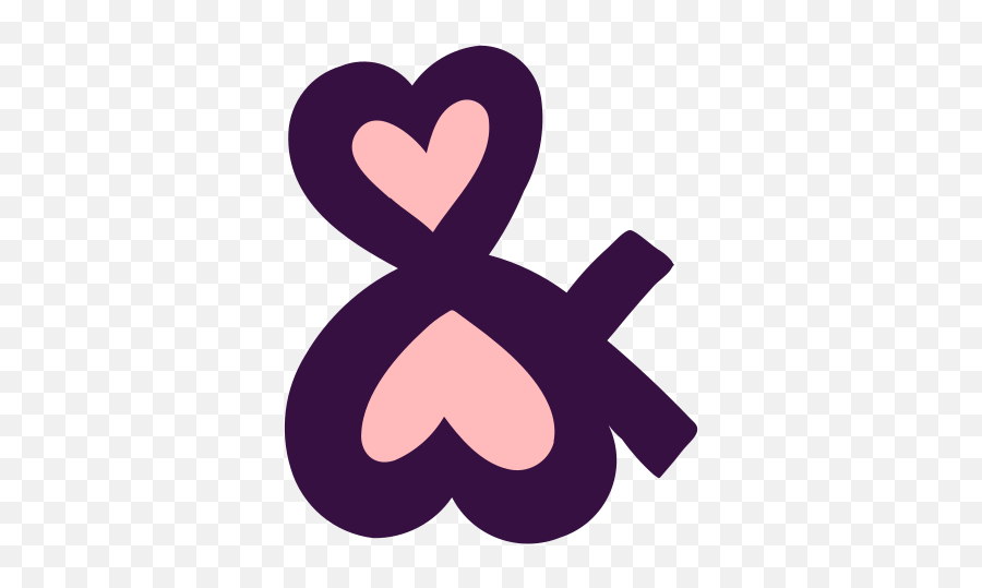 Ampersand And Heart Romantic Sign Together Free Icon Of Emoji,Romantic Emoticons Texting