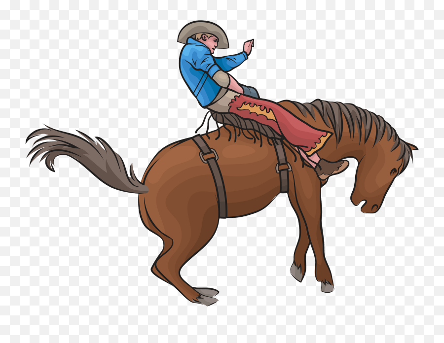 Saddle Bronc Rodeo Clipart Free Download Transparent Png - Clipart Rodeo Emoji,Horse Riding Emoji