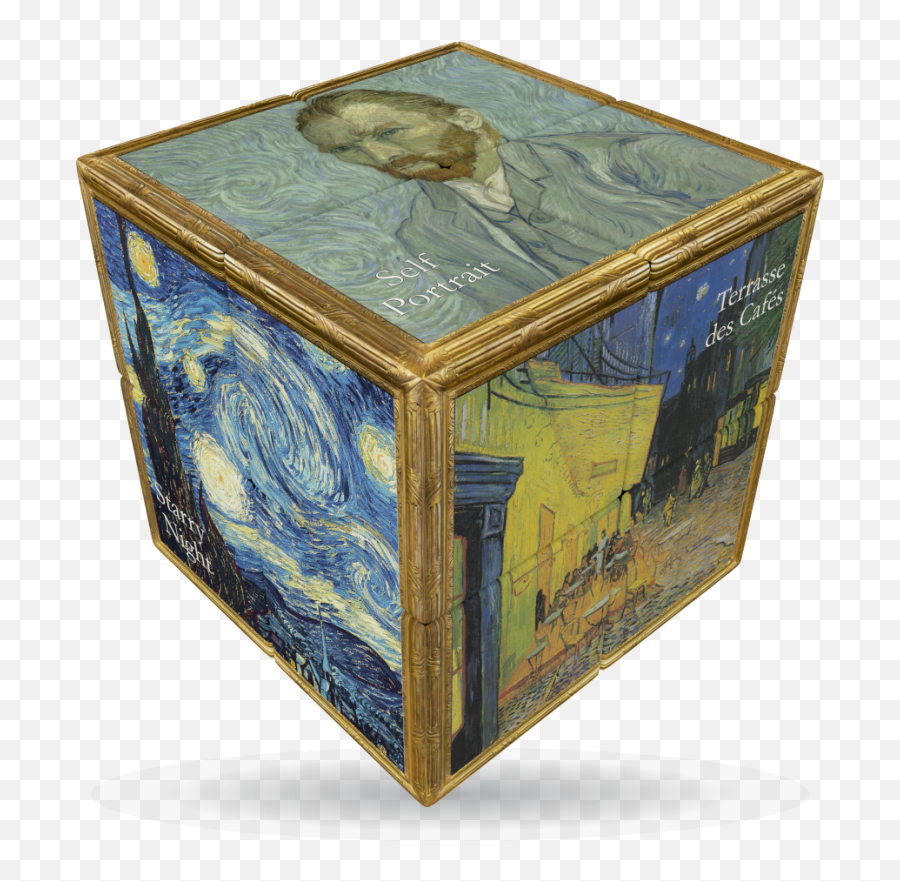 Rotational Cube Twisty Puzzle - Vincent Van Gogh Cube Emoji,Art Emotions