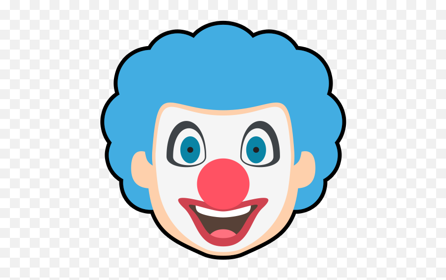 Clown Face Emoji Png - Royalpng,Blue Emoji Face