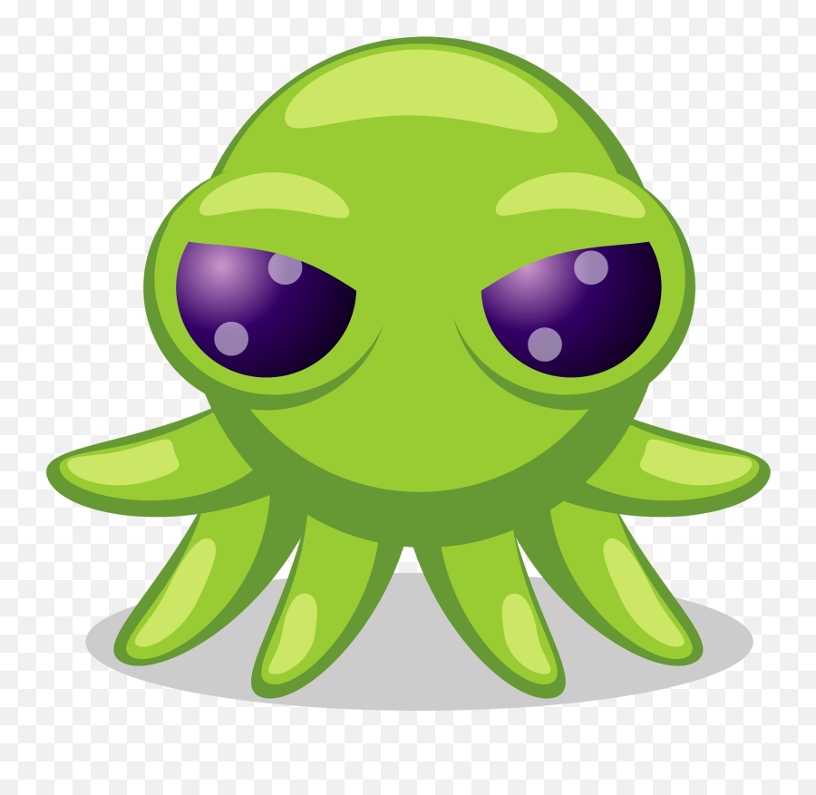 Green Staring Eyes Octopus Face Clipart Free Download Emoji,Octupus Emoji