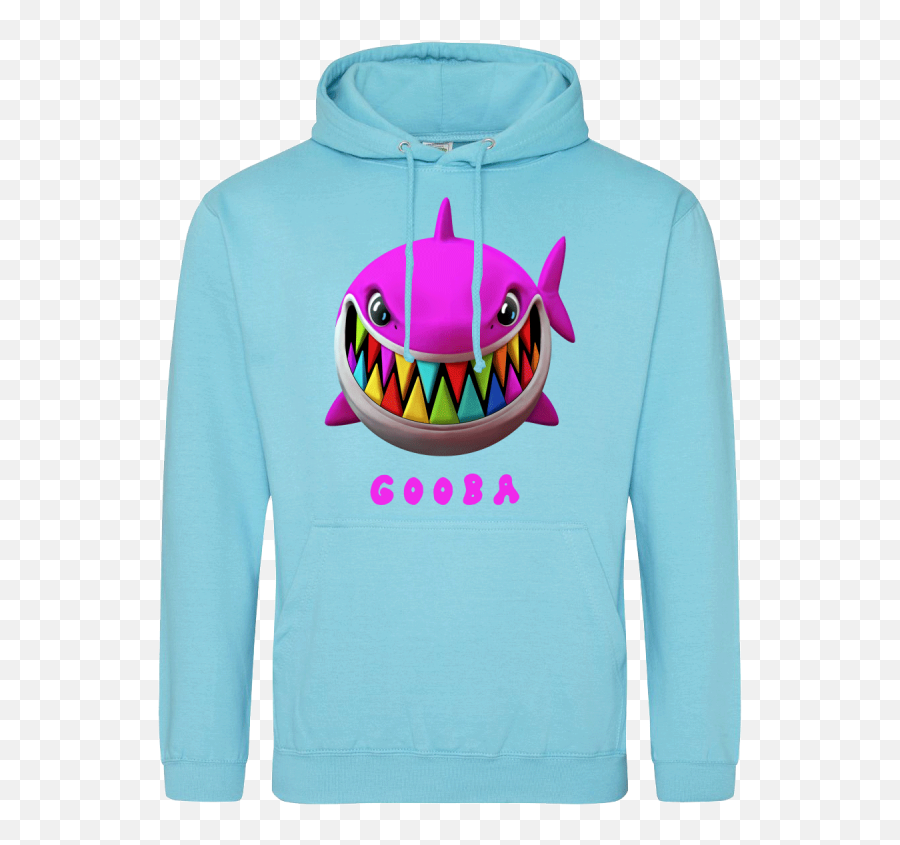 Hooded - Sweat Gooba Merch Light Blue Hoodie Shark Logo 6ix9ine Emoji,Ovo Owl Emoji