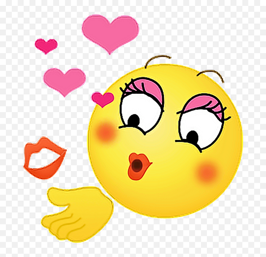 Emoticons Stickers Love Emotions Kiss Emojistickers - Kiss Kissy Face Emojis Png,Kiss Emoji