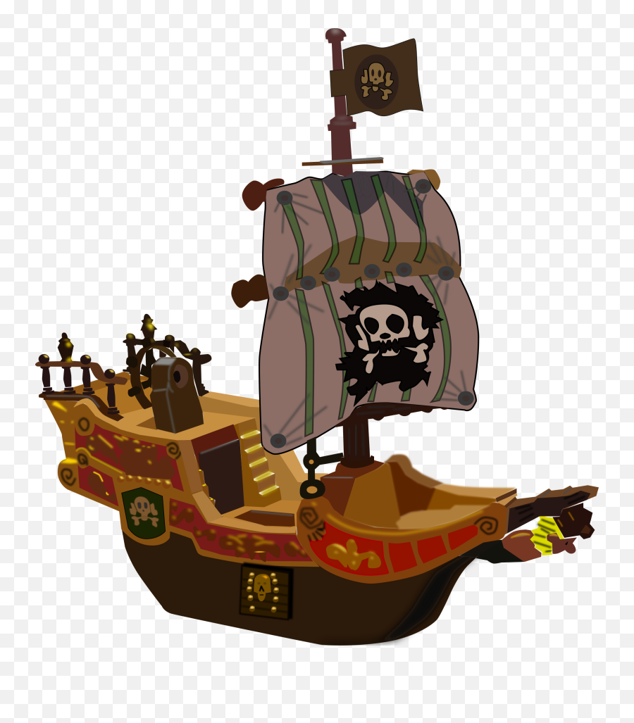 Pirate - Ship Vector Free File Download Now Animated Pirate Ship Png Emoji,Usa Flag And Ship Emoji