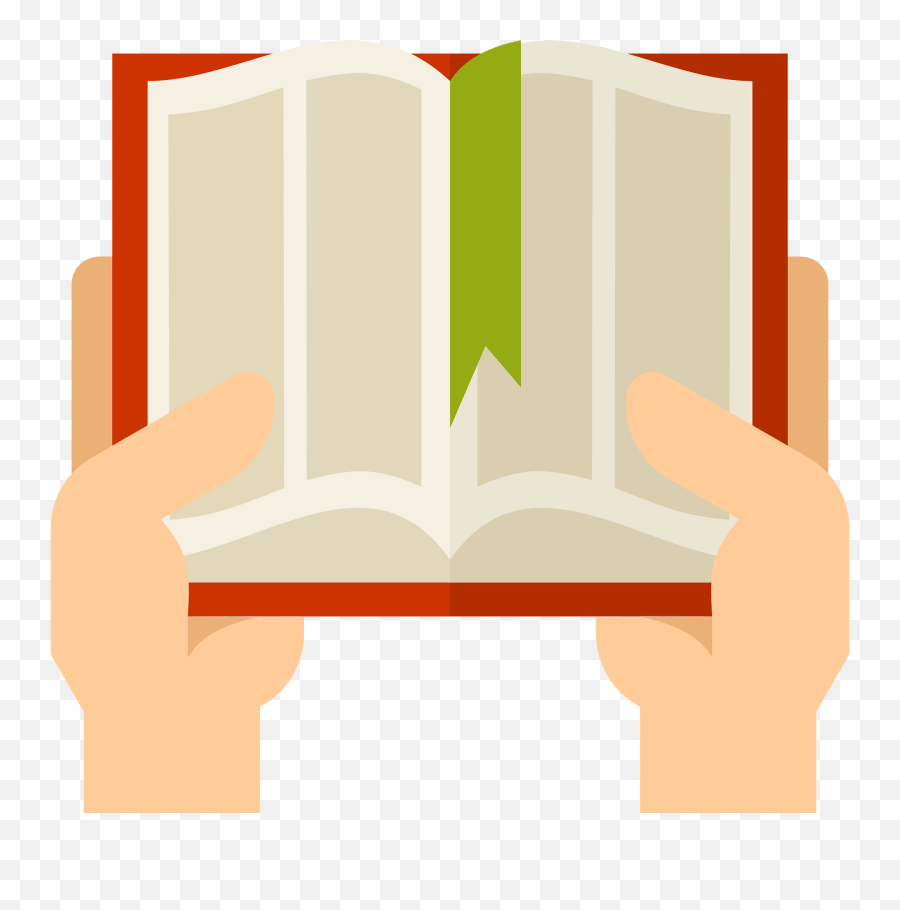 Hands Holding Book Clipart - Book And Hands Clipart Emoji,Folding Hands Emoji