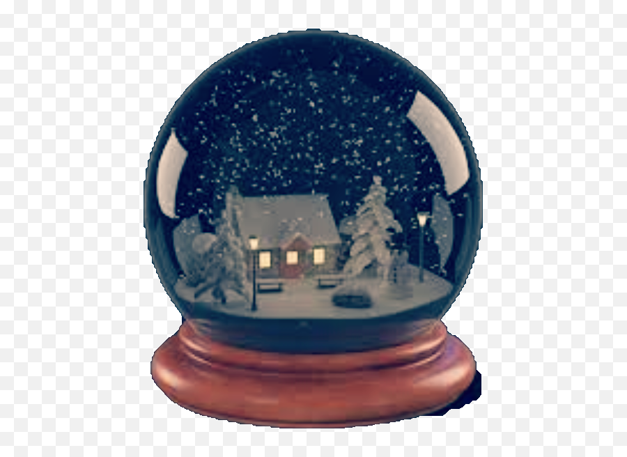 Snowglobe Globe Snow Sticker - Christmas Ornament Emoji,Snow Globe And Cookie Emoji