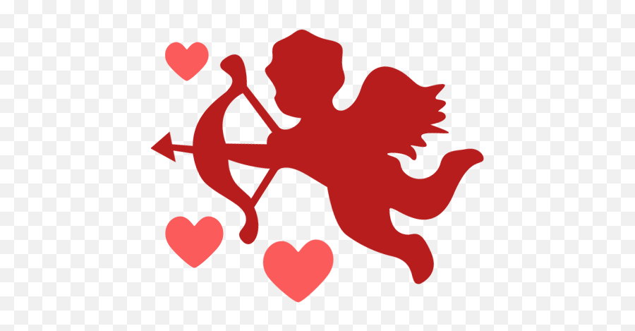 Iconos De Corazones Cupidos Y Figuras - Imagenes De Cupidos Emoji,Imagenes De Emojis De Amor