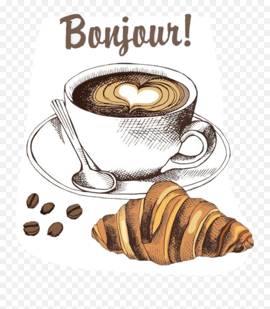 Croissant Sticker By Anitaduartecampos - Black Coffee Is Love Emoji,Croissant Emoji