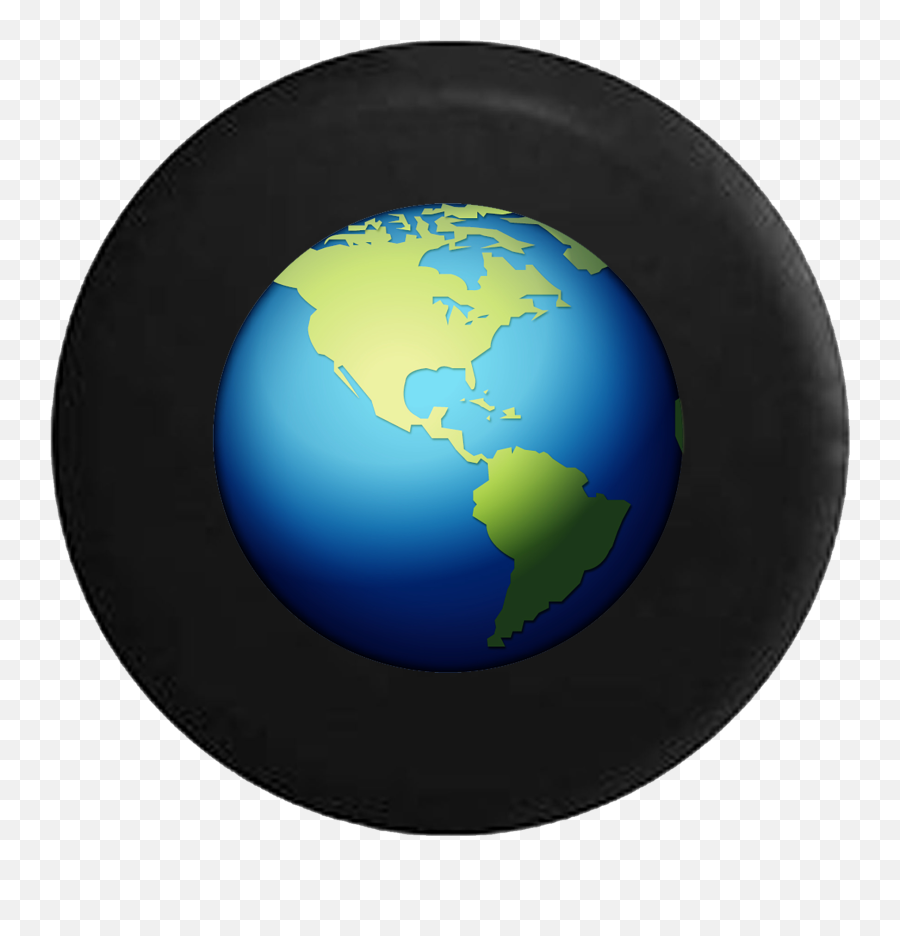 Spare Tire Cover Text Emoji Earth Globe - Vertical,Earth Emoji