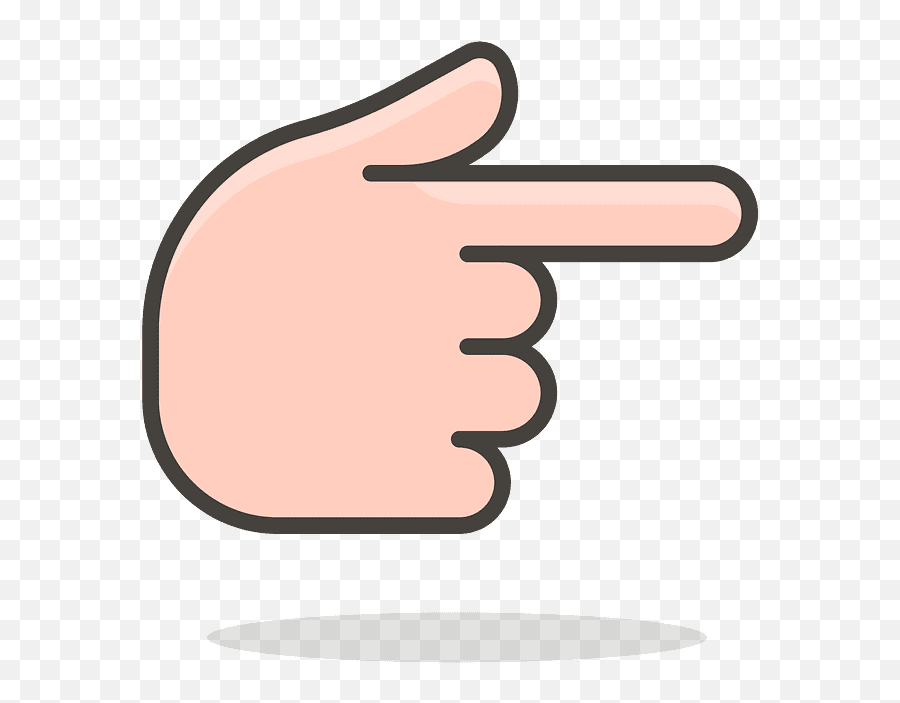 Backhand Index Pointing Right Emoji - Backhand Index Flesh Color Pointing Finger Right Clipart,Pointing Emoji