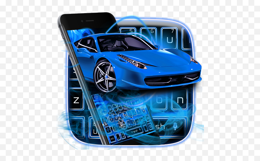 Dynamic Blue Car Keyboard Theme - Google Play Mobile Phone Emoji,Car Electric Battery Emoji