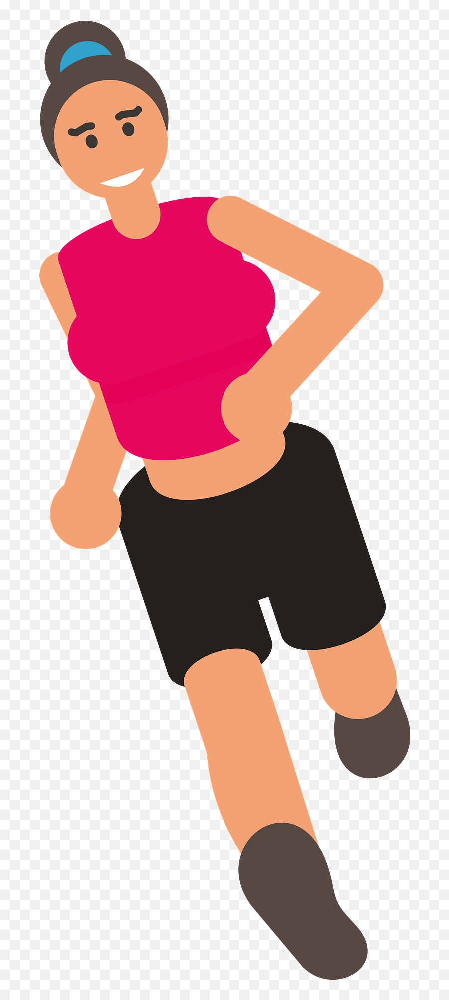 Woman Running Clipart - For Running Emoji,Girl Running Emoji