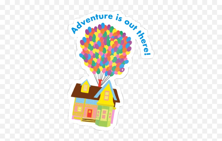 Rainbow Up House Balloons Sticker - Dot Emoji,House Balloons Emoji