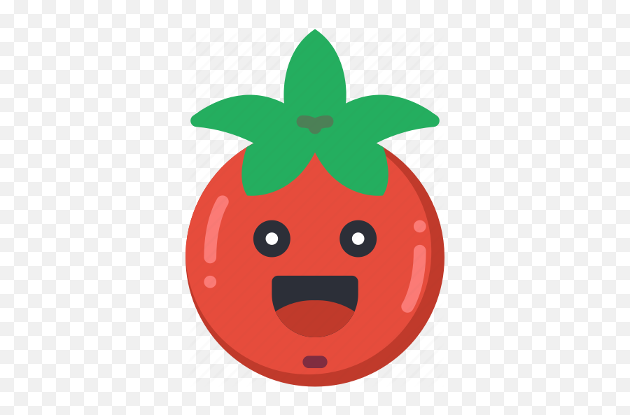 Fruit Happy Salad Smiley Tomato - Happy Emoji,Emoticon Eatign A Salad