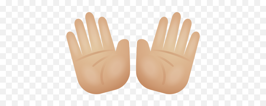 Open Hands Medium Light Skin Tone Icon - Sign Language Emoji,Praise Hands Emoji