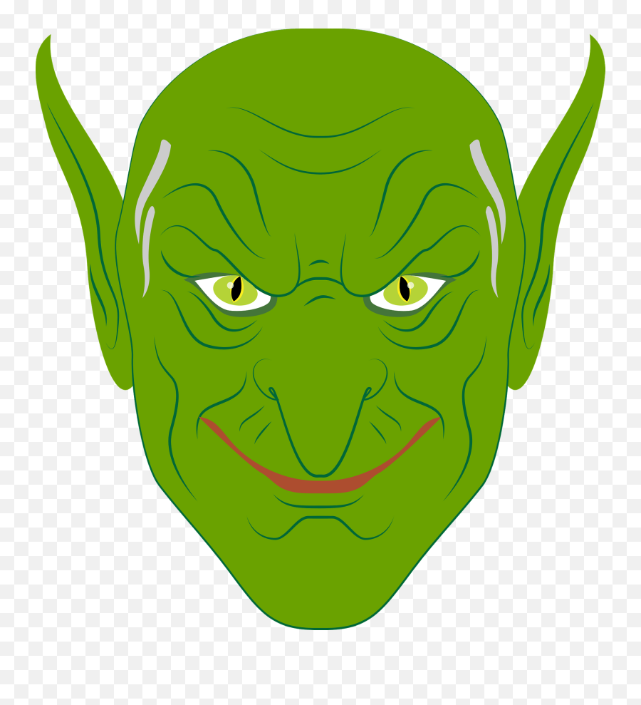 Green Goblin Face Clipart - Green Goblin Face Emoji,Goblin Face Emoji