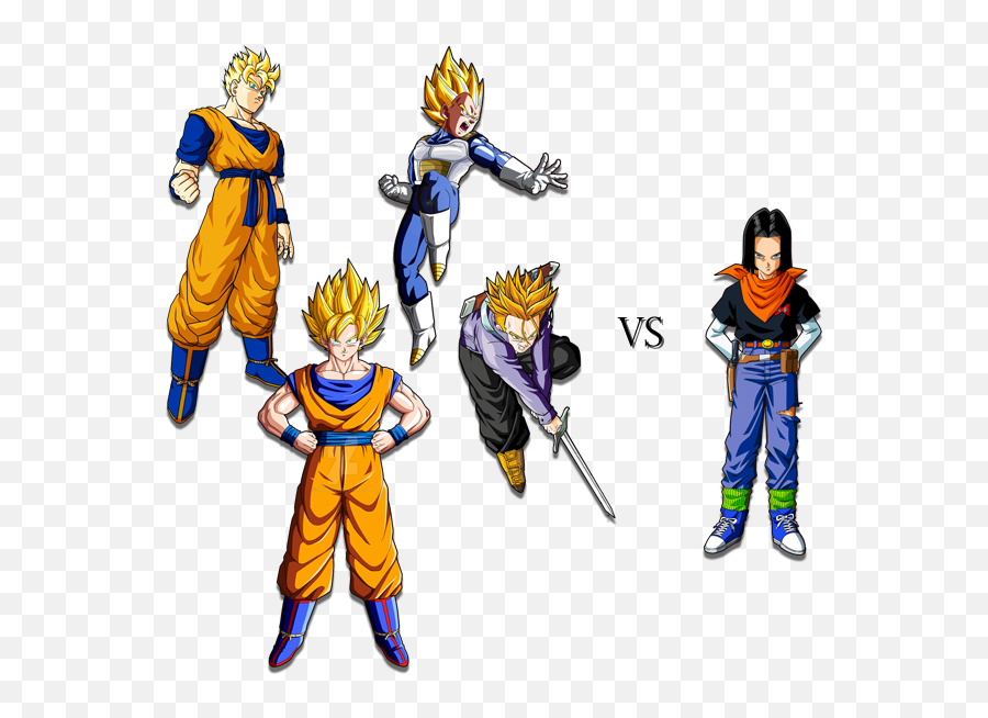 Ssj Goku Ssj Vegeta Ssj Trunks Ssj - Display Dragon Ball Z Emoji,Android 17 Human Emotions