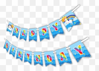Rainbow Unicorn Happy Birthday Party Banner - Birthday Galore Emoji,Unicorn Emoji Grande