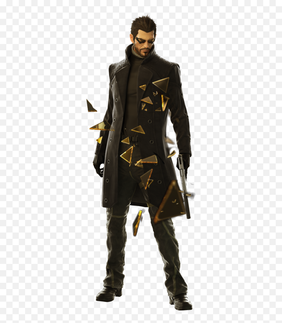 Line 515 Charactersdeusexhumanrevolution - Tv Tropes Anime Cyberpunk Trench Coat Emoji,Zeke Emoticons