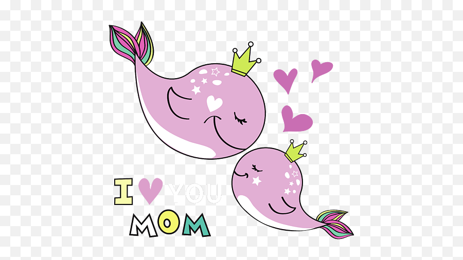 I Love You Mom Cute Dolphin Mothers Day Throw Pillow - Girly Emoji,Cute Emojis Of Mothers Day