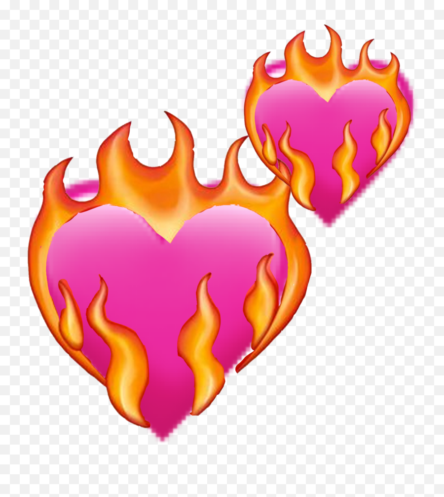 Discover Trending Pinkheart Stickers Picsart - Emoji Iphone Heart Fire,Ace Emoticon Fortnite