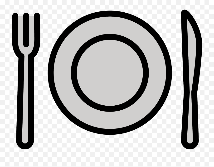 Fork And Knife With Plate Emoji Clipart - Restaurante Emoji,Emoji License Plate