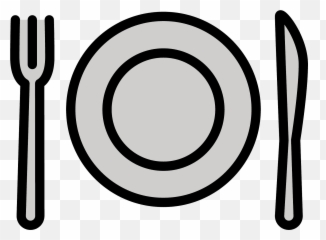 Fork And Knife With Plate Emoji Clipart - Restaurante Emoji,Emoji License Plate
