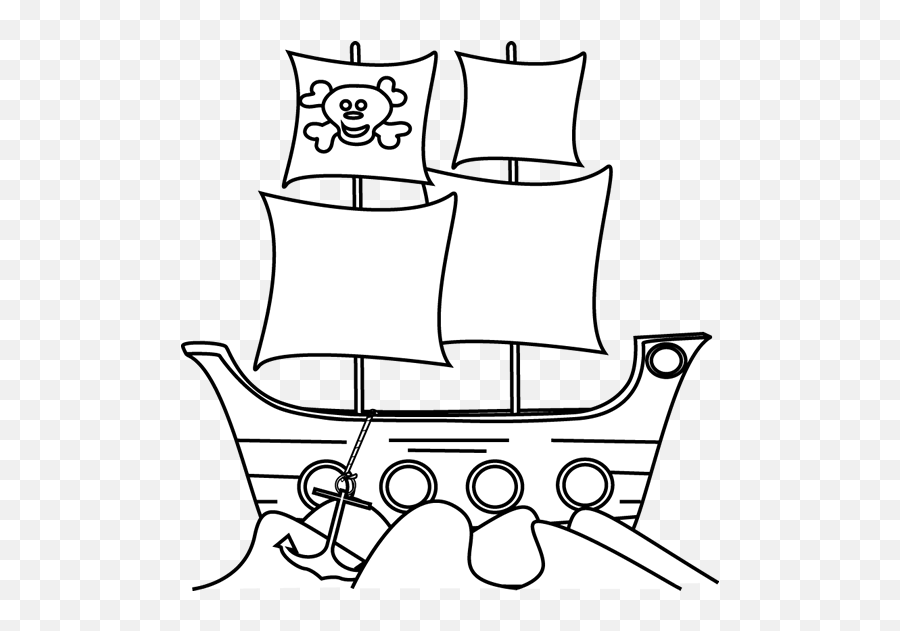 Pirate Flag Clipart - Clipartsco Outline Pirate Ship Clip Art Emoji,Pirate Emoticon Clipart Black And White