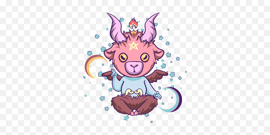 Baby Baphomet Kawaii Pastel Goth Nu Goth Gift Tank Top For - Fictional Character Emoji,Kawaii Emoticon Master Post