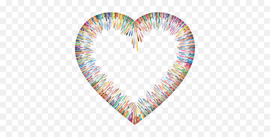 Colorful Frame Heart Coeur - Picmix Colorful Heart Border Design Emoji,Emoji Coeur