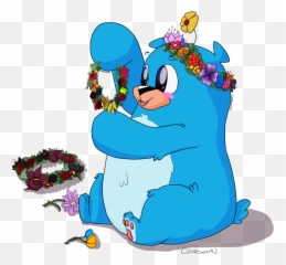 Bubble Blowing Baby Bear Making Flower - 5 From Villainous Emoji,Blow Nose Emoji
