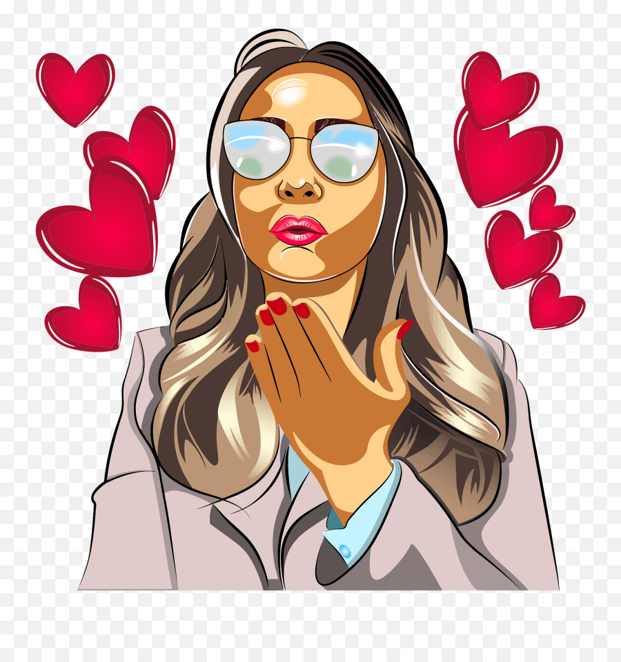 Woman Blowing A Kiss Clipart - Blowing A Kiss Clipart Emoji,Blowing A Kiss Emoji