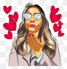 Woman Blowing A Kiss Clipart - Blowing A Kiss Clipart Emoji,Blowing A Kiss Emoji