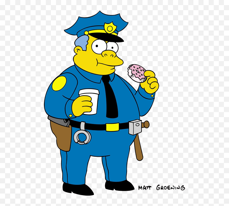 Cop - Dictionarycom Chief Wiggum Emoji,Handcuffs Emoji