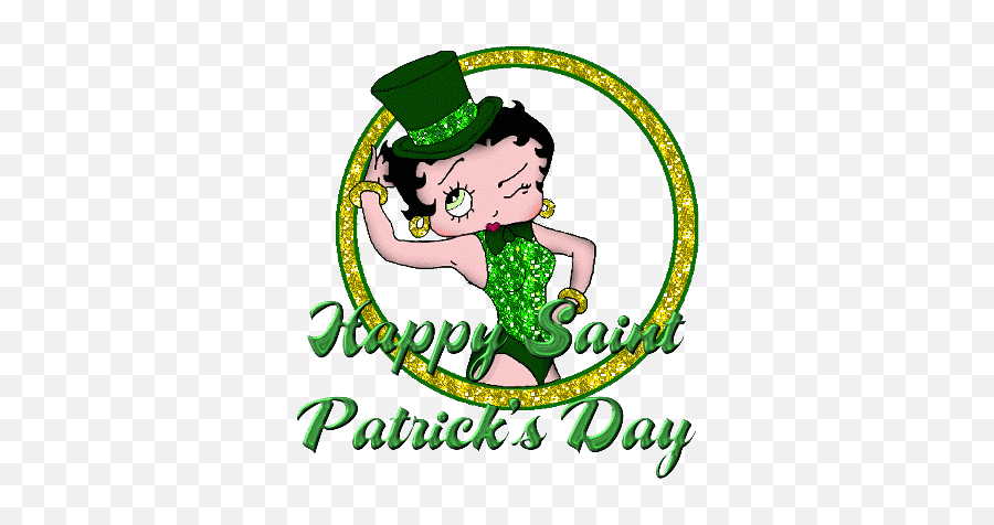 St Patricks Day 2020 - St Day Betty Boop Emoji,St Patrick's Day Emoji Art