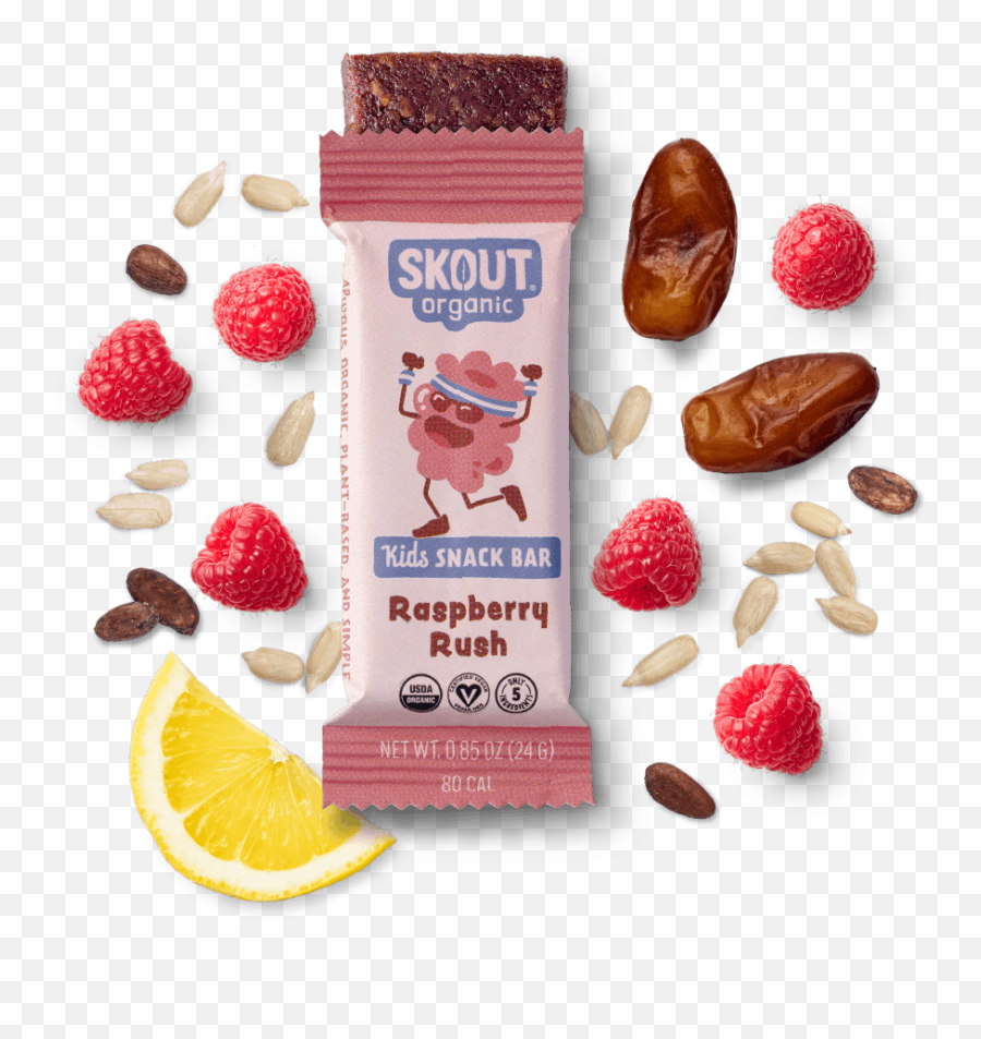 Skout Organic Real Food Bar For Kids Raspberry Rush Emoji,Emoji For Raspberry