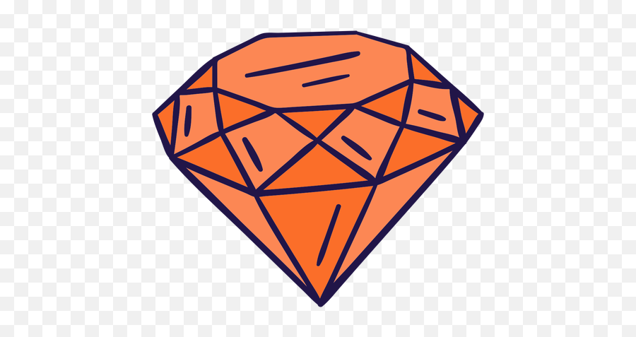 Orange Diamond Flat - Geometrics Diamond Lattice Emoji,Folding Hands Emoji